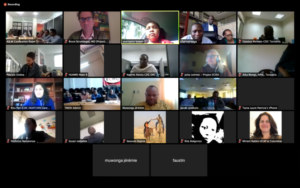 Screenshot of LabCoP’s first videoconferencing on 15 December 2017